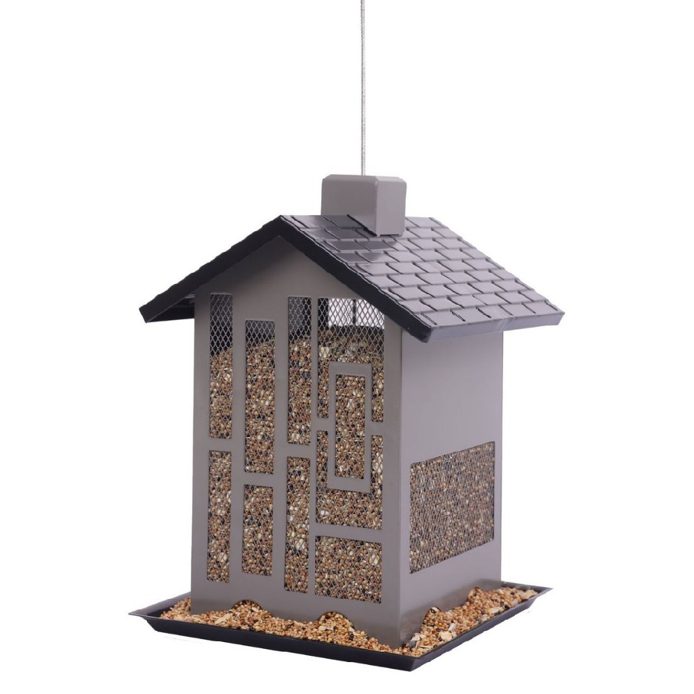 Durable Hanging Classic Tube Rust-Resistant Weather-Resistant Outdoor Bird Feeder with Secure Metal 
